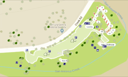 Camp Comfort Ojai Campground Map